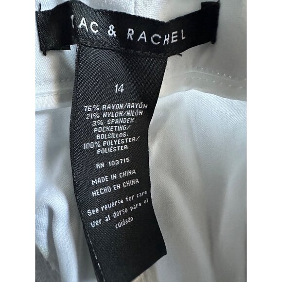 Zac & Rachel Women’s White Straight Leg Trousers Pants size 14 NWT - Picture 5 of 5